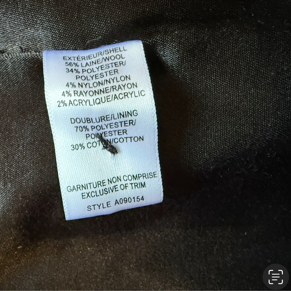 Jacob Red and Black Buffalo Plaid Pea Coat Size XS Wool Blend Cozy Fall Winter - Picture 4 of 14